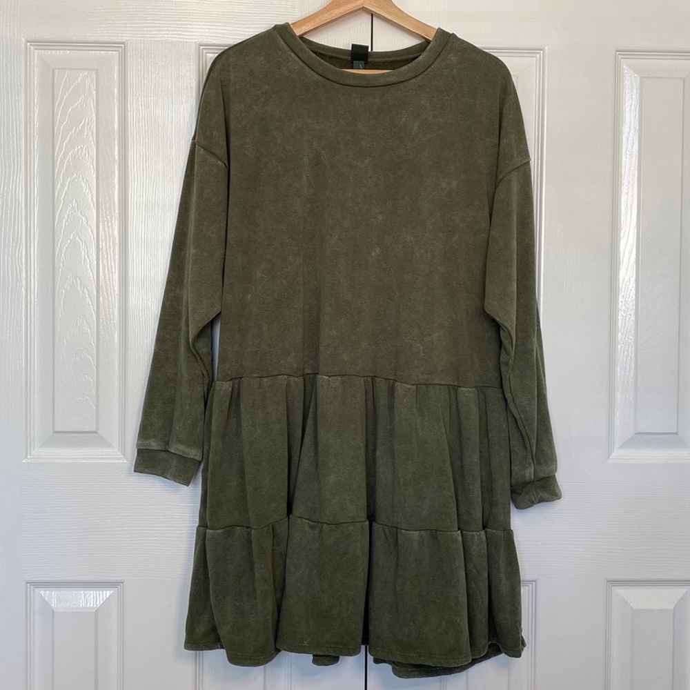 Wild Fable Olive Long Sleeve Dress | Gently Used